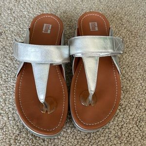 Barely worn silver FITFLOPS size 9